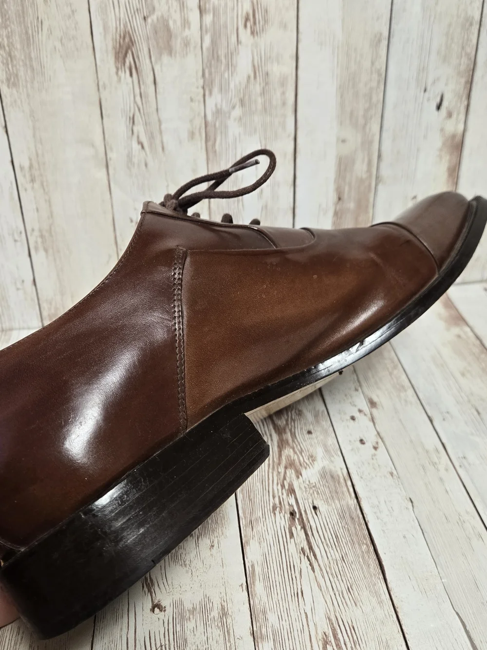 Stacy Adams Brown Leather Cap Toe Oxford Dress Shoes Men’s 12M